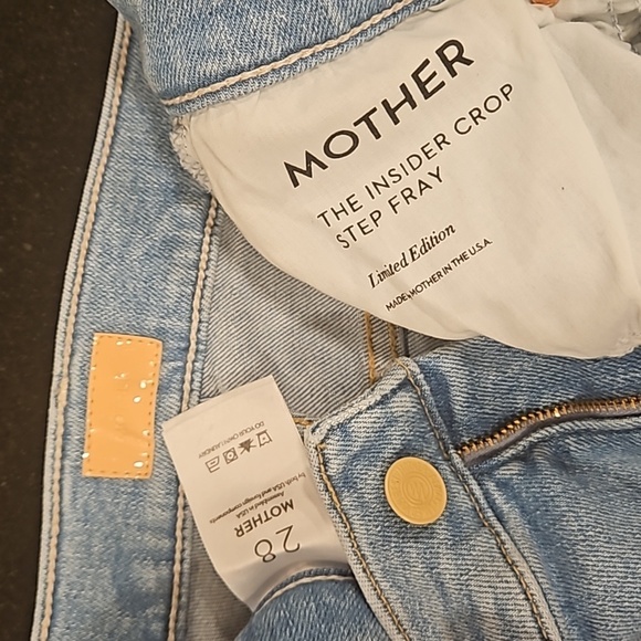 💕MOTHER💕 The Insider Crop Step Fray Jeans ~ Limited Edition 28 NWOT - Picture 16 of 16
